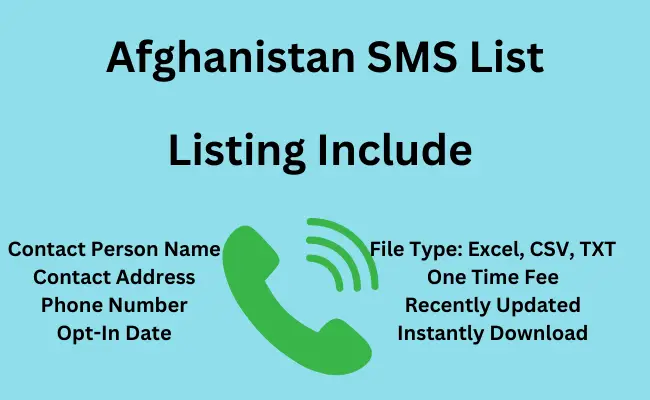 Afghanistan SMS List