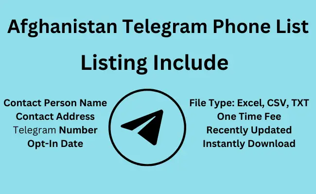 Afghanistan telegram phone list