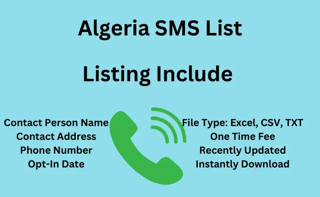 Algeria sms list