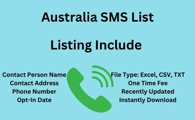 Australia sms list