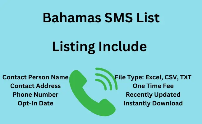 Bahamas sms list