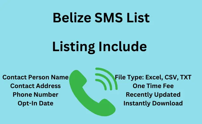 Belize sms list