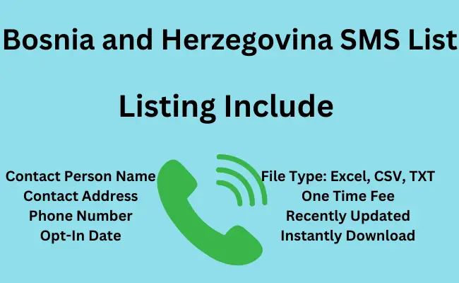 Bosnia and Herzegovina sms list