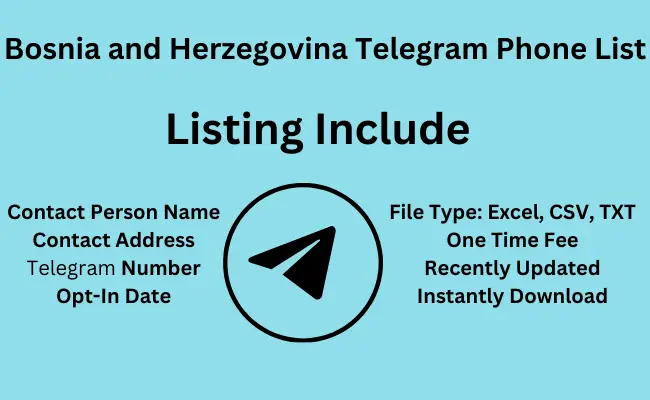 Bosnia and Herzegovina telegram phone list