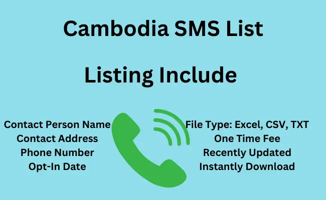 Cambodia sms list