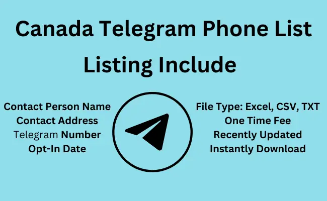 Canada telegram phone list