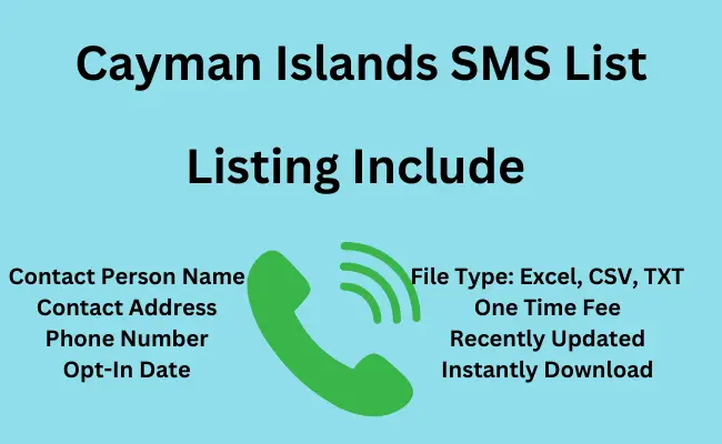 Cayman Islands sms list