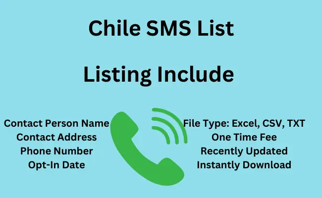 Chile sms list