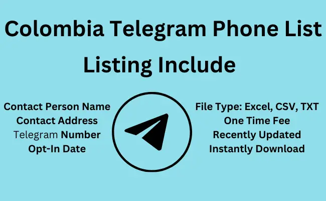 Colombia telegram phone list