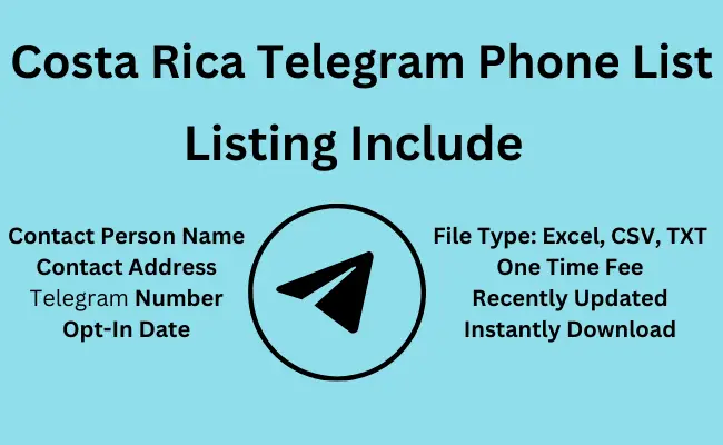 Costa Rica telegram phone list