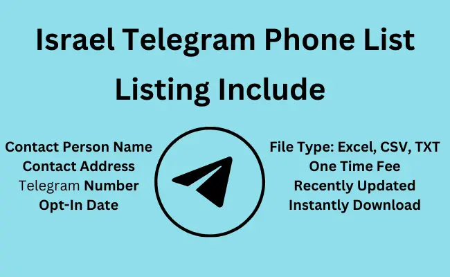 Israel telegram phone list