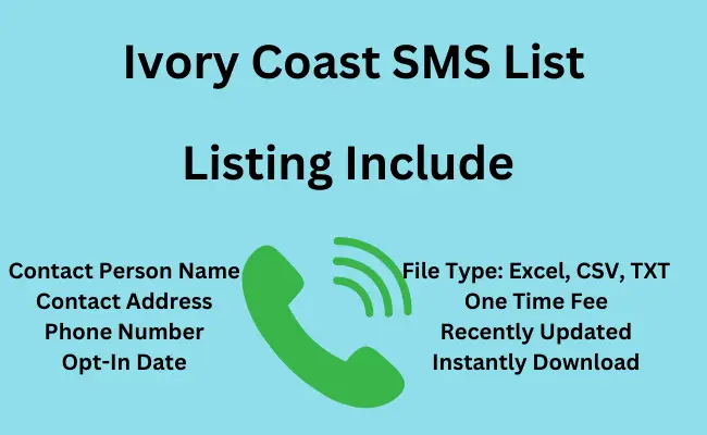 Ivory Coast sms list