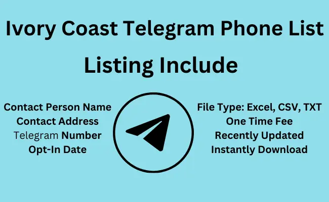 Ivory Coast telegram phone list