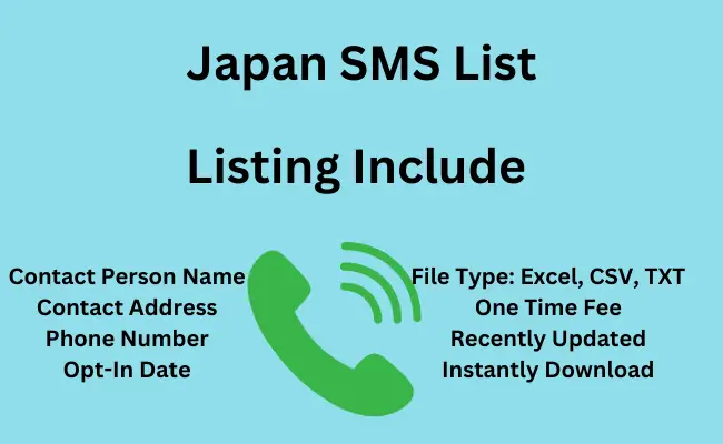 Japan sms list