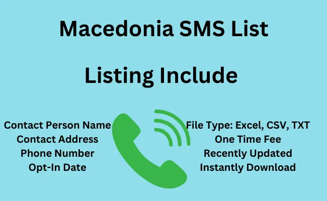 Macedonia sms list