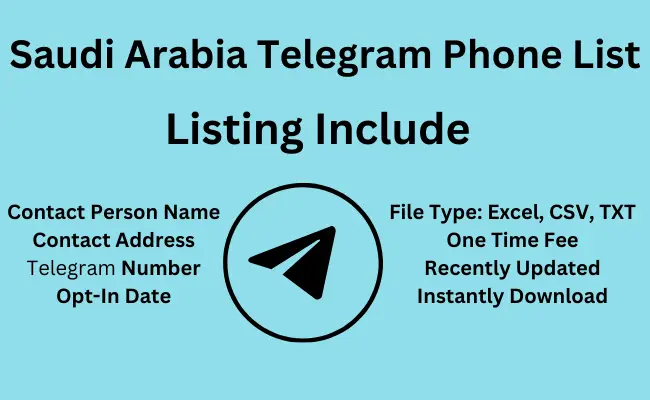 Saudi Arabia telegram phone list