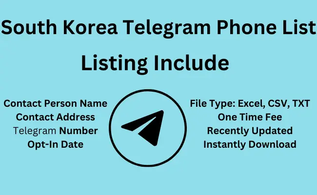 South Korea telegram phone list