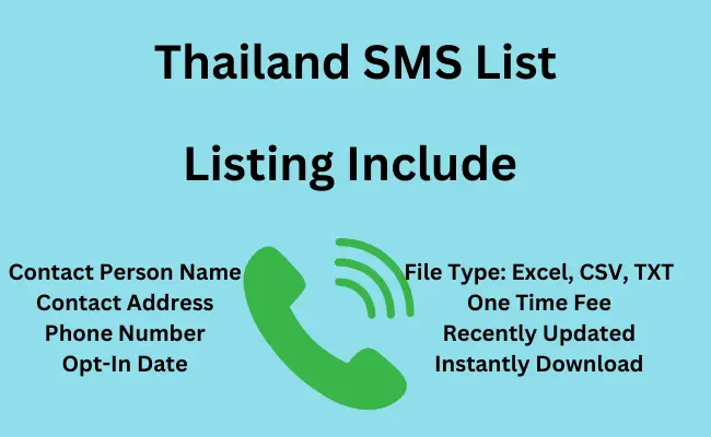 Thailand sms list