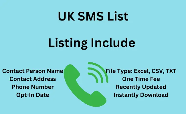 UK sms list