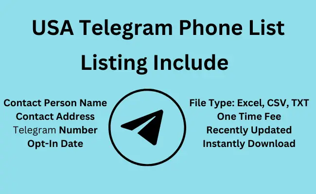 USA telegram phone list